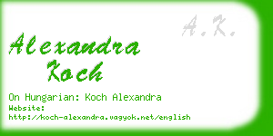 alexandra koch business card